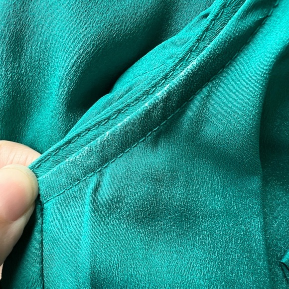 90s BeBop Womens Green Sleeveless V-Neck Bow Cute Fairy Core Sundress Medium - Picture 10 of 10